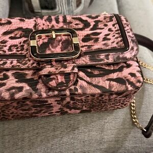 Brahmin Pink Leopard Clutch